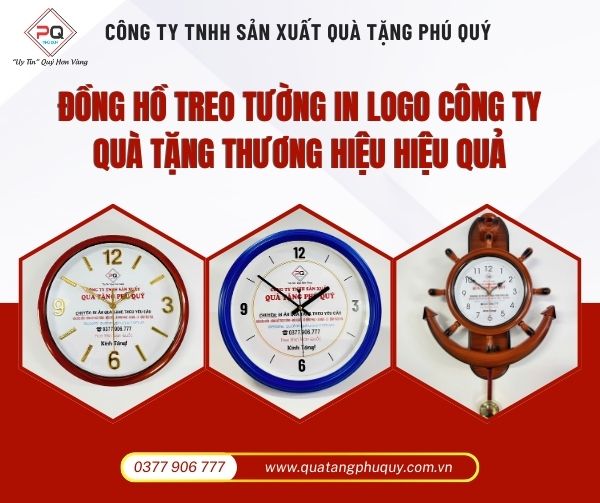 Đồng hồ treo tường in logo công ty - Giải pháp quà tặng thương hiệu hiệu quả