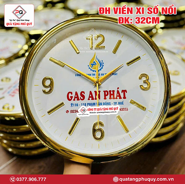 Đồng hồ treo tường in logo công ty - Công cụ quảng bá thương hiệu 24/7