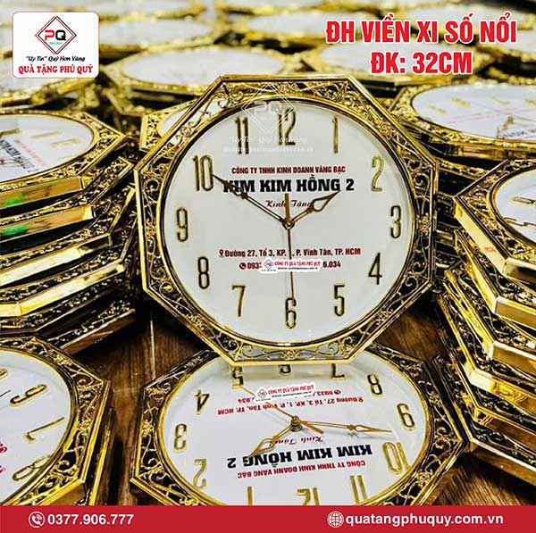 Đồng hồ viền xi số nổi 32cm Đồng hồ viền xi số nổi 32cm