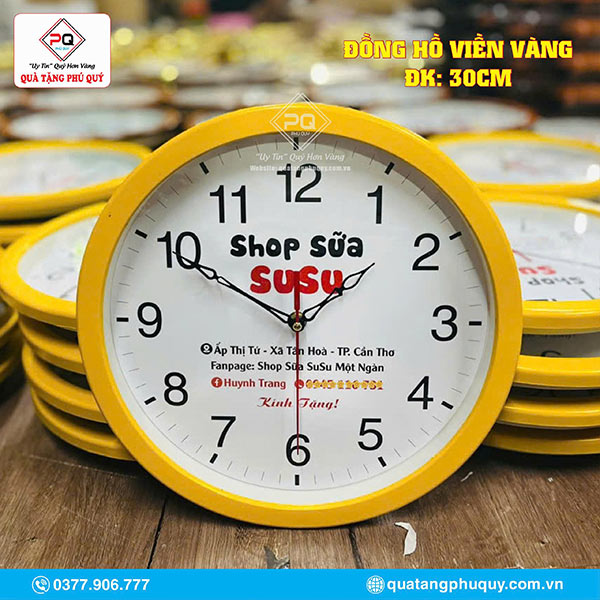 Đồng hồ viền vàng 30cm Đồng hồ viền vàng 30cm