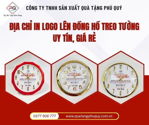 In logo lên đồng hồ treo tường làm quà tặng