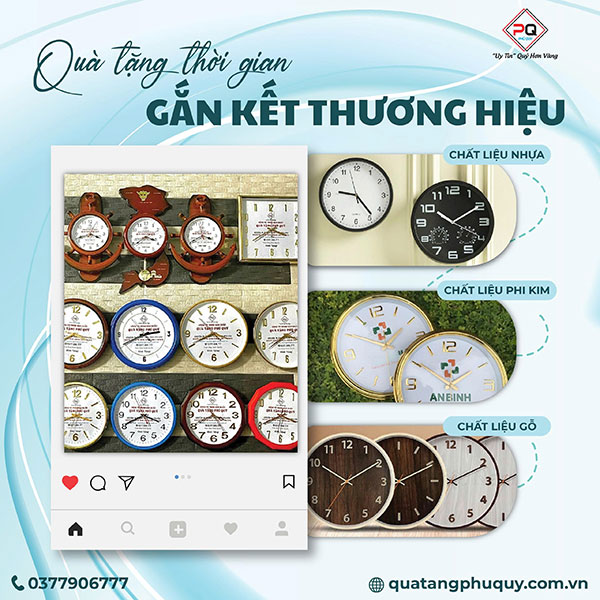 Đồng hồ treo tường in logo - Quà tặng giúp tăng nhận diện thương hiệu