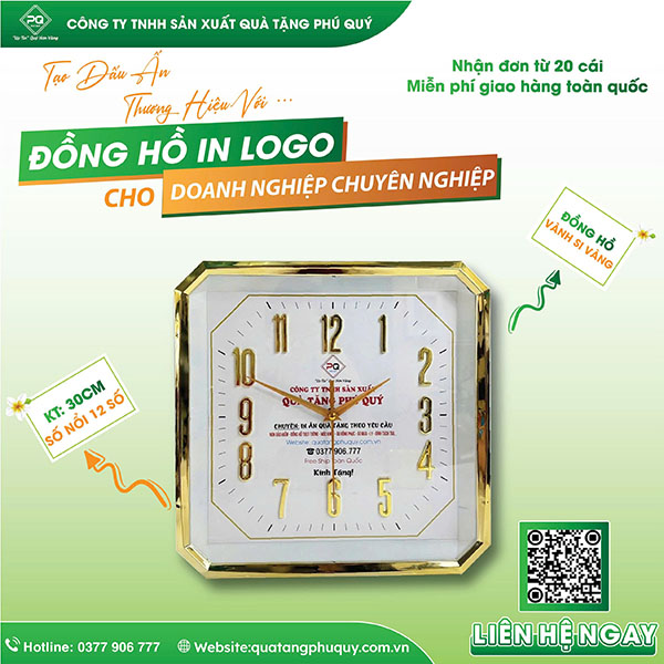 Đồng hồ treo tường quà tặng - Chiến lược quảng cáo tiết kiệm chi phí