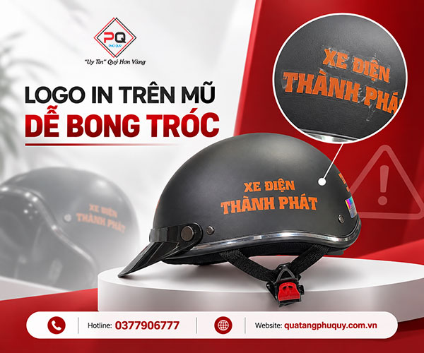 In mũ bảo hiểm giá rẻ logo dễ bong tróc In mũ bảo hiểm giá rẻ logo dễ bong tróc