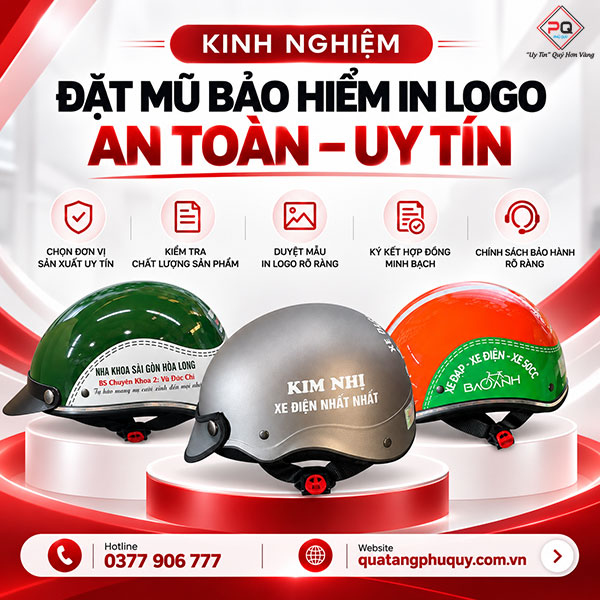 Kinh nghiệm đặt mũ bảo hiểm in logo an toàn, uy tín Kinh nghiệm đặt mũ bảo hiểm in logo an toàn, uy tín