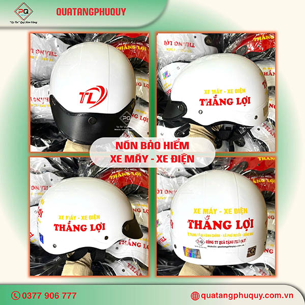 Quà Tặng Phú Quý - Xưởng sản xuất nón bảo hiểm in logo theo yêu cầu uy tín
