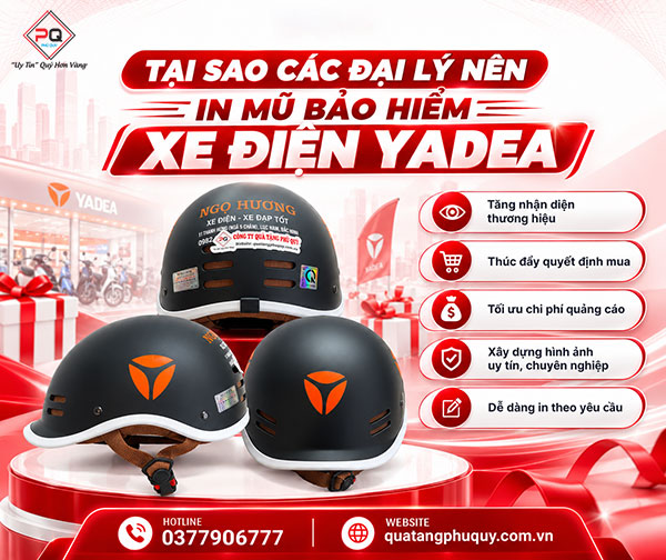 Tại sao các đại lý nên in mũ bảo hiểm xe điện Yadea? Tại sao các đại lý nên in mũ bảo hiểm xe điện Yadea?