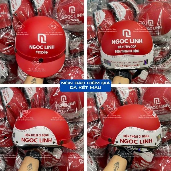 Mẫu 7: Nón bảo hiểm giả da kết màu