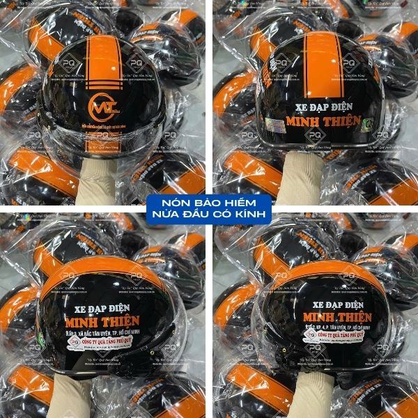 Mẫu 17: Nón bảo hiểm nửa đầu có kính