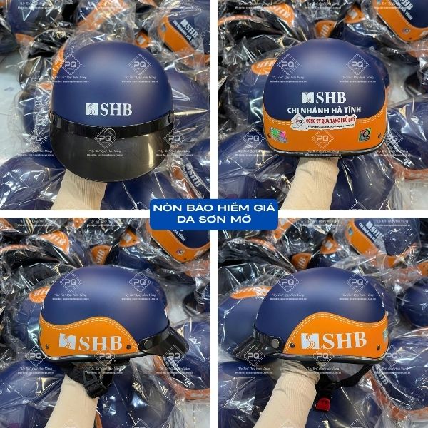 Mẫu 1: Nón bảo hiểm giả da sơn mờ