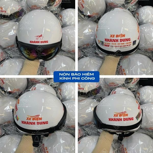 Mẫu 3: Nón bảo hiểm kính phi công