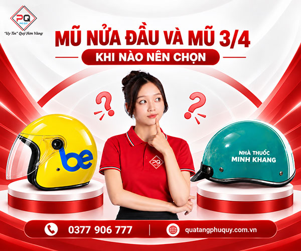 Nên chọn loại mũ bảo hiểm in logo nào làm quà tặng doanh nghiệp?