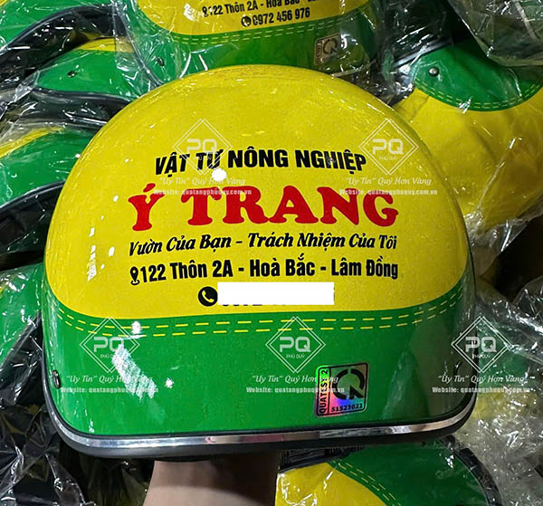 Mũ bảo hiểm quảng cáo in logo chất lượng tại Quà Tặng Phú Quý