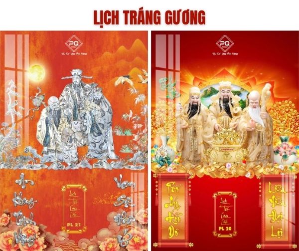 Lịch tráng gương Phúc Lộc Thọ