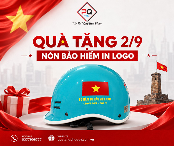 Nón bảo hiểm in logo - Quà Tặng 2/9 cho doanh nghiệp Nón bảo hiểm in logo - Quà Tặng 2/9 cho doanh nghiệp