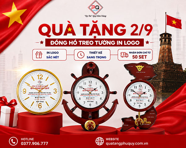 Đồng hồ treo tường in logo Đồng hồ treo tường in logo
