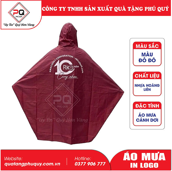 Áo mưa in logo làm quà tặng Áo mưa in logo làm quà tặng