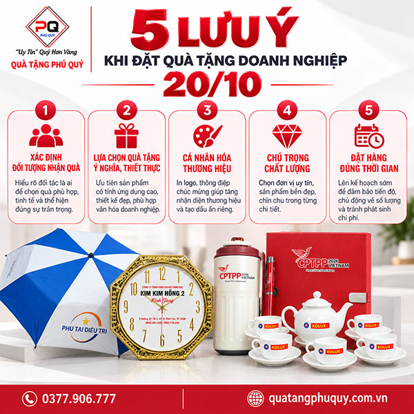 5 lưu ý khi đặt quà 20/10 số lượng lớn