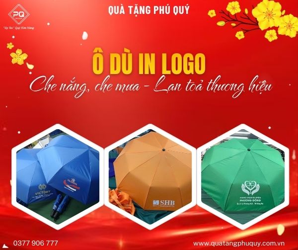 Ô dù in logo – Che nắng, che mưa, lan tỏa thương hiệu Ô dù in logo – Che nắng, che mưa, lan tỏa thương hiệu