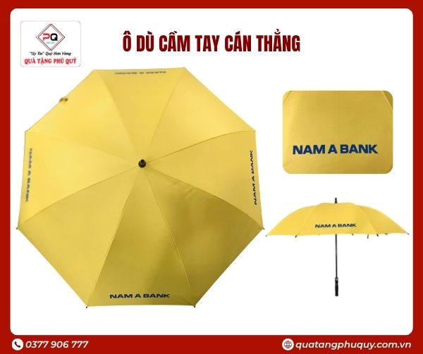 Ô dù cán thẳng in logo