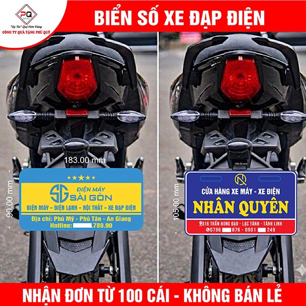 In biển số xe đạp điện theo yêu cầu In biển số xe đạp điện theo yêu cầu