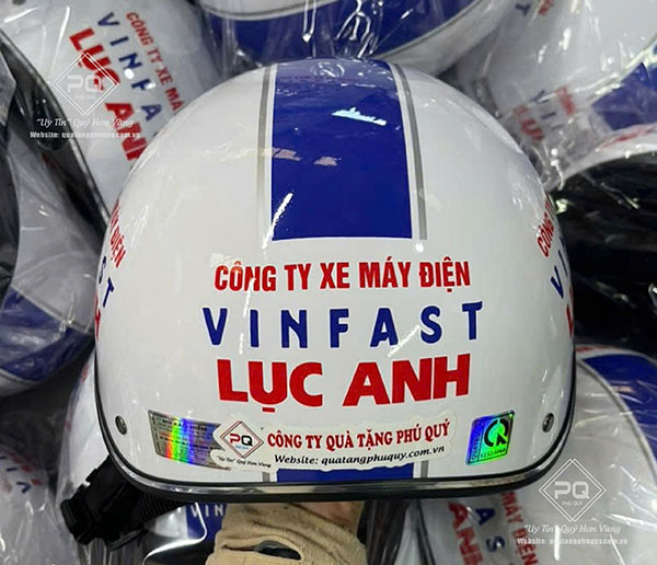 Nón bảo hiểm in logo có tem CR, chứng nhận chất lượng