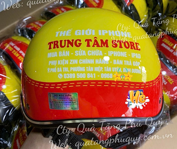 Mũ bảo hiểm in logo