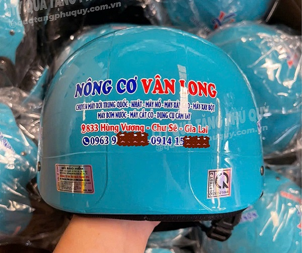 Mũ bảo hiểm in logo