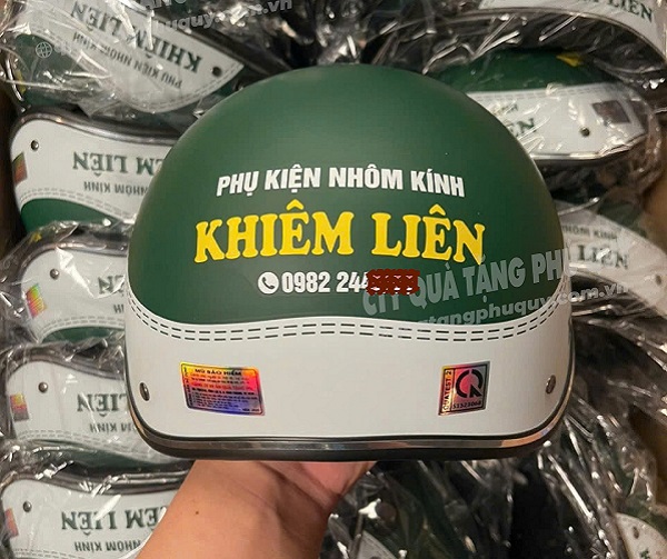 Nón bảo hiểm in logo chất lượng tại Phú Quý