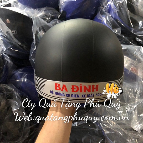 Nón bảo hiểm in logo chất lượng cho doanh nghiệp làm quà tặng
