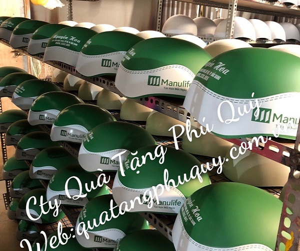 Phú Quý - Xưởng sản xuất nón bảo hiểm in logo giá rẻ